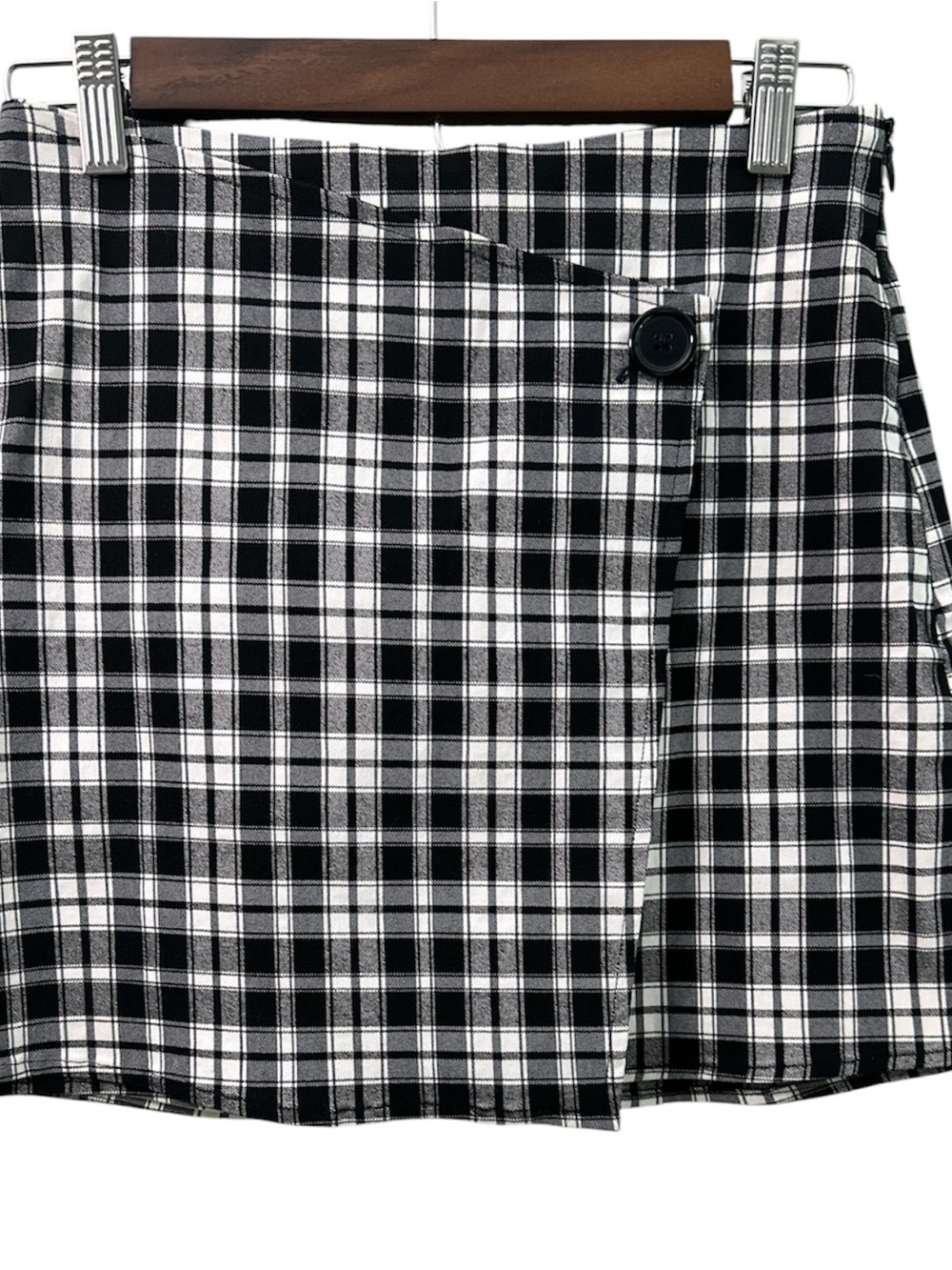 Garage Black and White Plaid Mini Skirt Size TP/XS